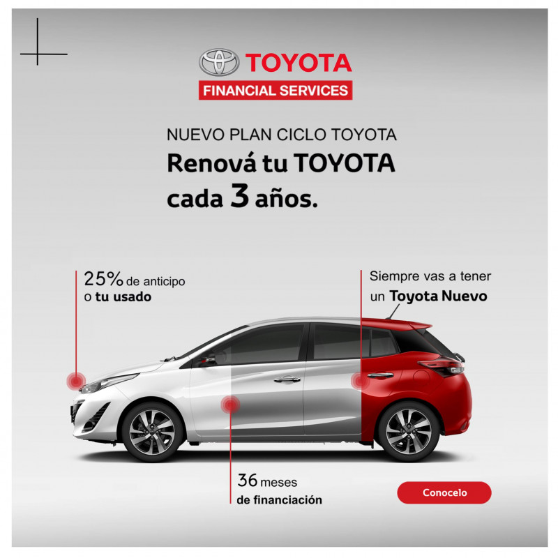 Renová tu Toyota cada 3 años